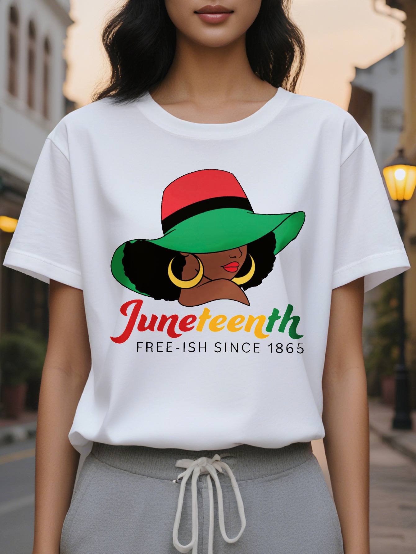 Large XL Women's Figure Letter Print T-Shirt Fashionable Crew Neck Short Sleeve Casual Style Perfect for Spring Summer Plus Size