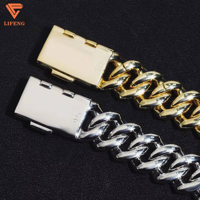 2rows Bracelet VVS Diamond Chain GRA VVS D Moissanite Cuban Chain Bracelet Hiphop Iced Out 925 Silver Fine Jewelry Bracelet