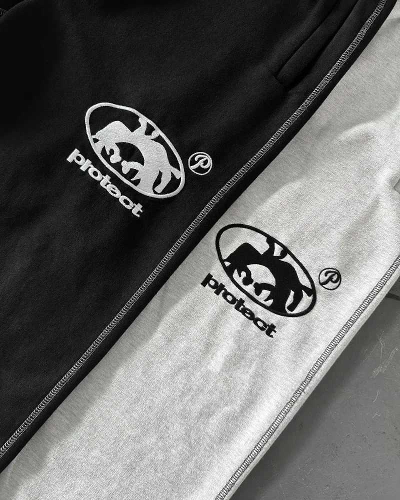 American Retro Embroidered Letter Pattern Sweatpants Mens Y2K Street Hip Hop Loose Fashion Casual High Waist Sweatpants WomensXJ250904