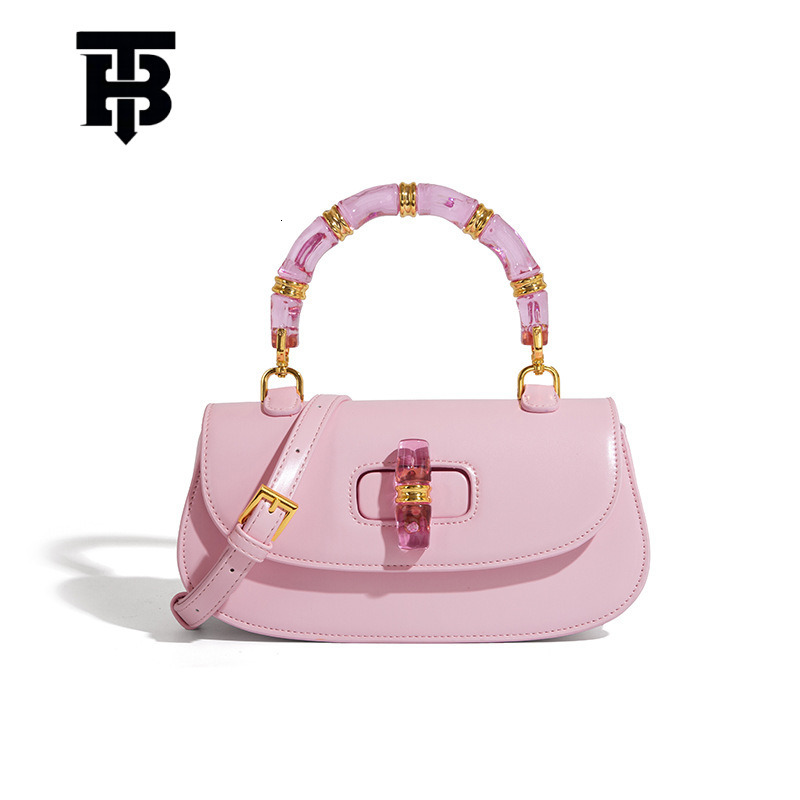 TB BHULAMTE Crystal Bamboo Knot Bag Versatile Saddle Bag 2025 New Women's Bag High-end Designer s bag Simple Trendy Small Bag Single Shoulder Cro