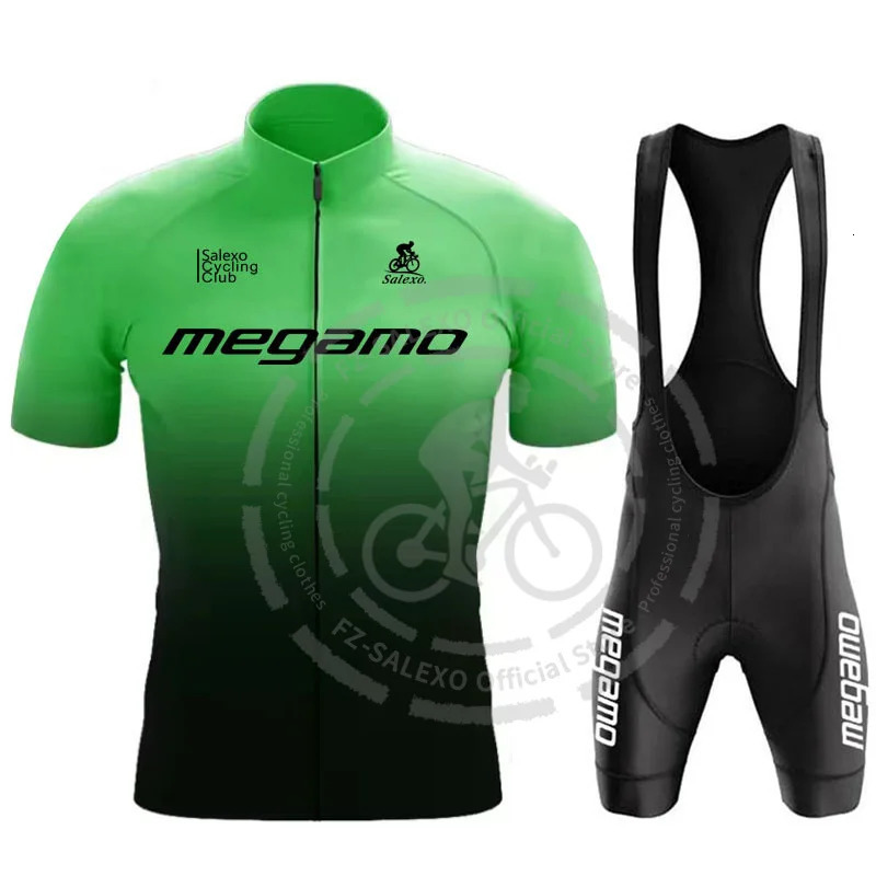 Megamo Cycling Jersey Set Men Summer Bike Uniform Bib Shorts Breathable Bicycle Clothes Ropa Ciclismo Maillot Hombre 250903