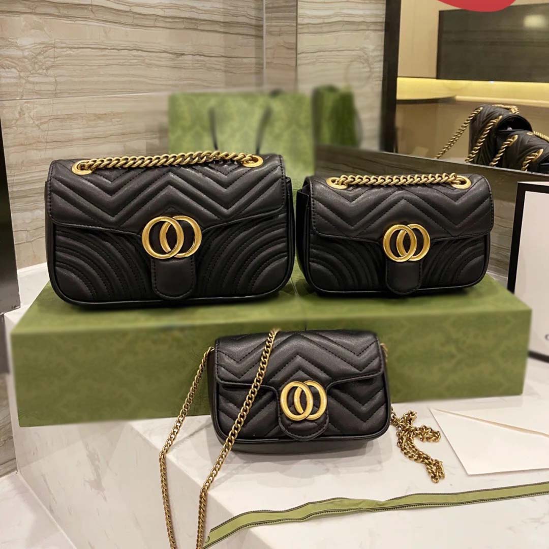 Top Quality Designer Bag Fashion Ladies Elegant Black Small Fragrance Style Noble Luxury Chain Retro Classic Leather Bag Daily Commuting Shoulder Crossbody Bag