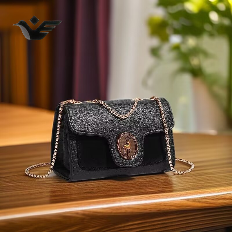 Feiyan Free Shipping New Designer Bag Luxury Shopping Bag Women's Bags Cross-border Trade Stylish Deer Flap Chain Shoulder Bag Multi-compartment 