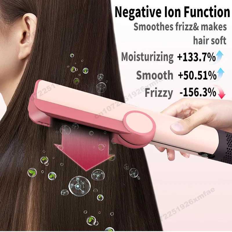 2 IN 1 Professional Styling Tool Hair Straightener Hair Dryer HeatUp Hair Flat Iron Negative Ion Iron Household Hair DryerW250904