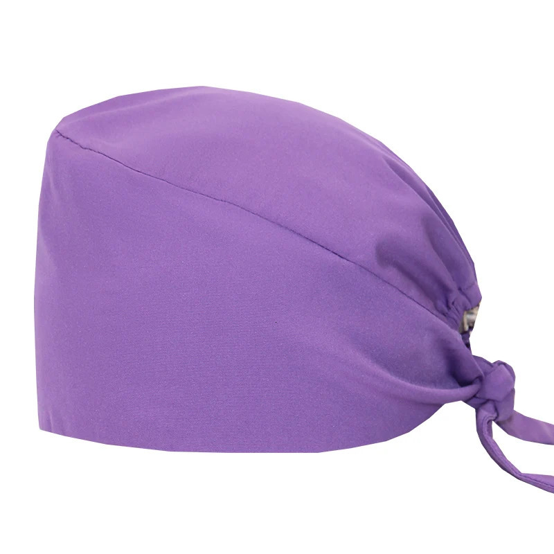 Micro Stretch Womens Scrub Cap Adjustable Dentist Vet Nurse Work Hat with Button Health Service 250903