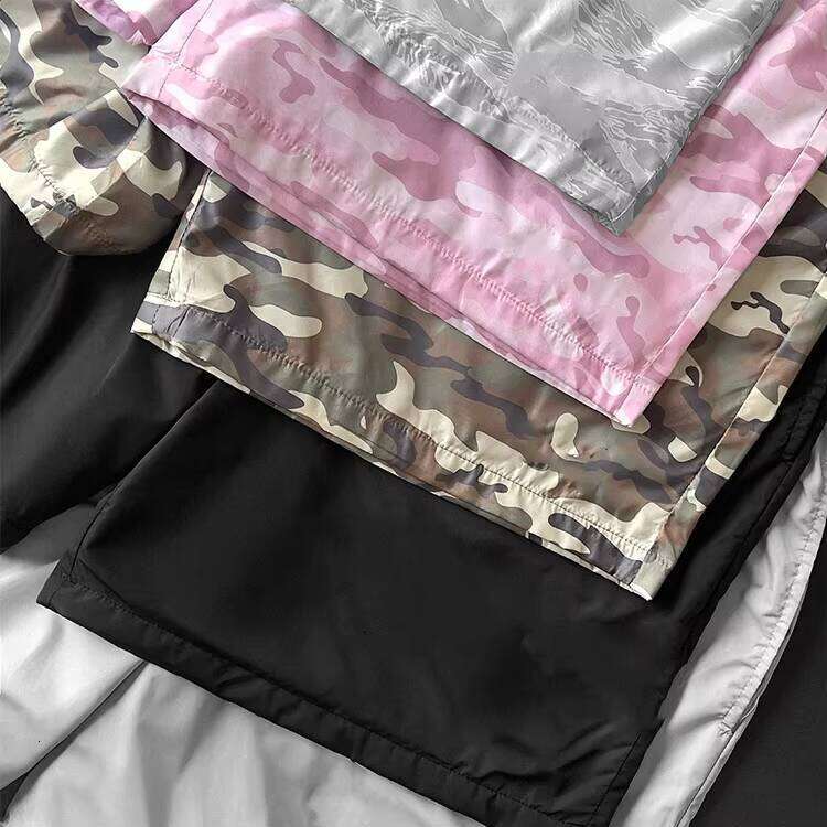 Unisex Quick-Dry Shorts with Drawstring Elastic Waist Camouflage Loose Sports Pants Sportswear Manufacturer