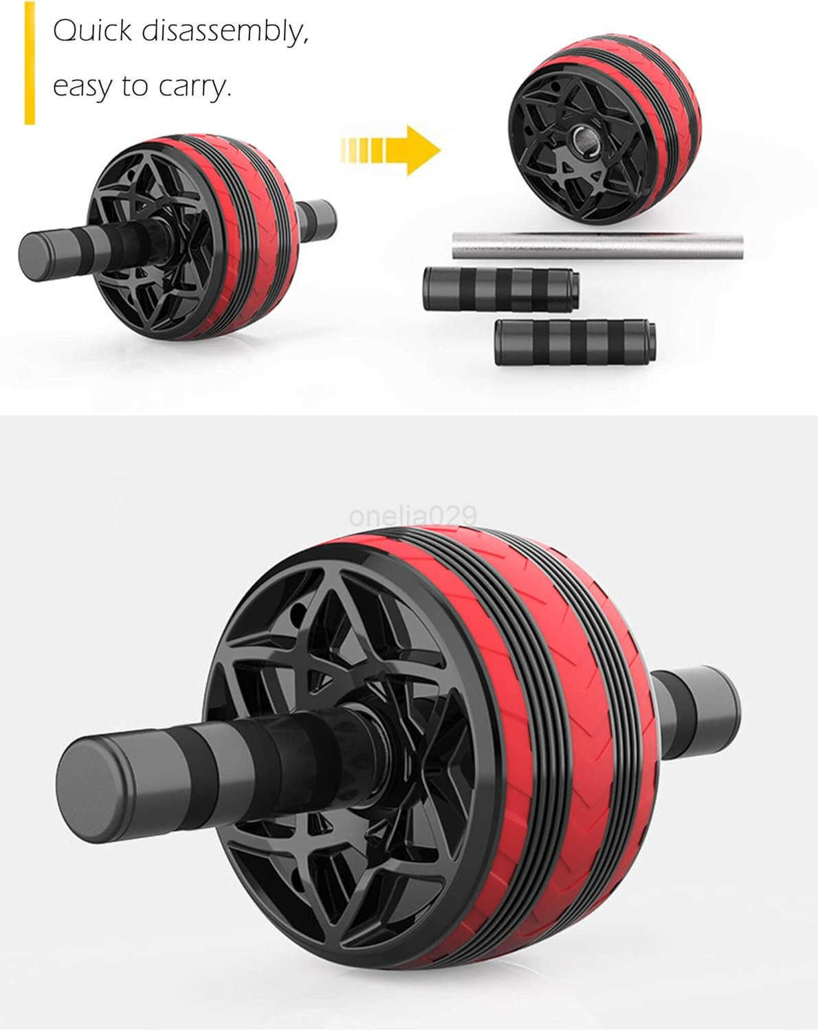 AB Wheel Roller Exercise Abdominal Fitness Wheel Workout StrengthTraining Roller 112W W250904