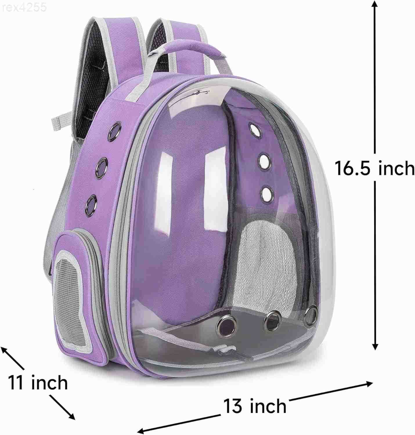 Cat Bubble Backpack Carrier for Small Medium Dogs Cats Carrying Bag Airline Approved Pet Travel Carrying Bag Dog Hiking Walking Outdoor Backpack Purpl