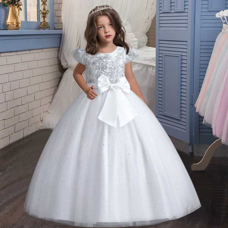 4-12-year-old Girl Dress Birthday ParTY Performance Clothing Sequins Dress Girl Wedding Bridesmaid ParTY Evening Dress Z250904