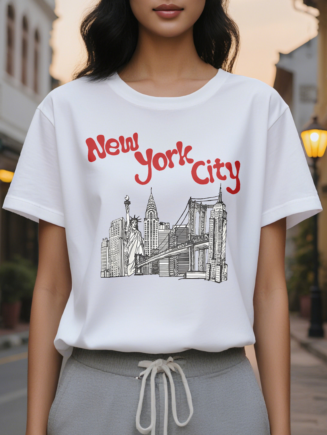 Miss Printing T-shirt Short Sleeve S-XXL Jacket