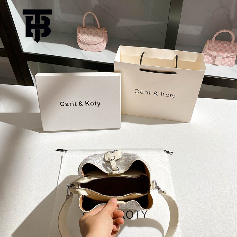 TB BHULAMTE Dropshipping New Chinese Designer s bag Style Bucket Bag 2025 Niche High-end Feel Single Shoulder Crossbody Bag Wholesale