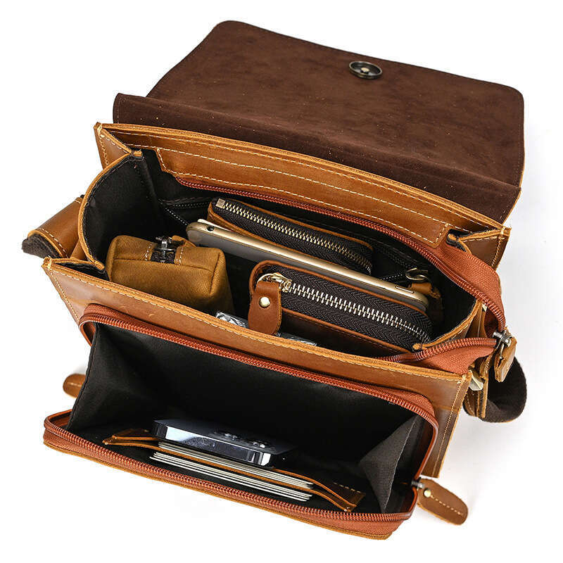 High Quality Men's Leather Shoulder Bag Genuine Leather Crossbody Bags For Male Messenger Bags Vintage Sling Bags Man Bags