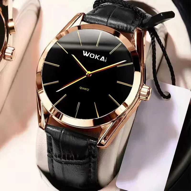 New Fashion Business Watch Men Watches Reloj Hbre Casual Leather Band Quartz Wristwatches Men Relogio Mascino Montre Hme X250904