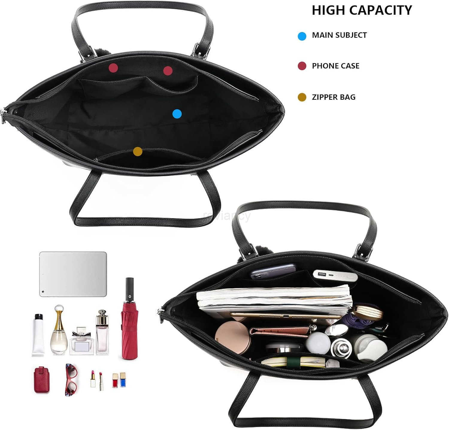 Tote Bag for Women Large Purse Top Handle Ladies Shoulder Bags for Office School ShoppingW250904