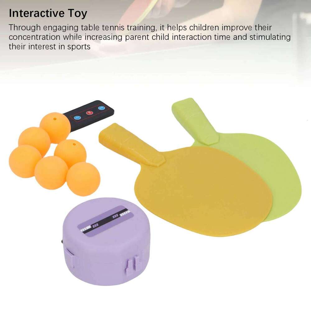 Hanging Trainer For Kids Electric Remote Control Ball Practice With 2 Rackets 6 Balls Table Tennis Training Set
