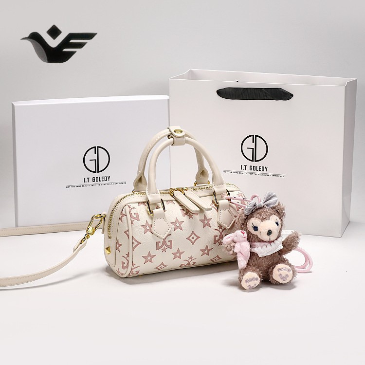 Feiyan Free Shipping New Designer Bag Luxury Shopping Bag High-end Fashion Versatile Single Shoulder Handbag Exquisite Niche Embossed Boston Bag For W