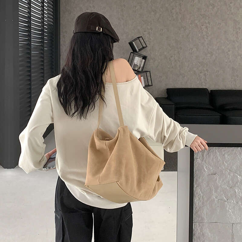 Women Bag Fashion Bag Leather Bag Frosted Cowhide Large Capacity Tote For Women New Niche Design Lazy Style Single Shoulder Underarm Bag Wi