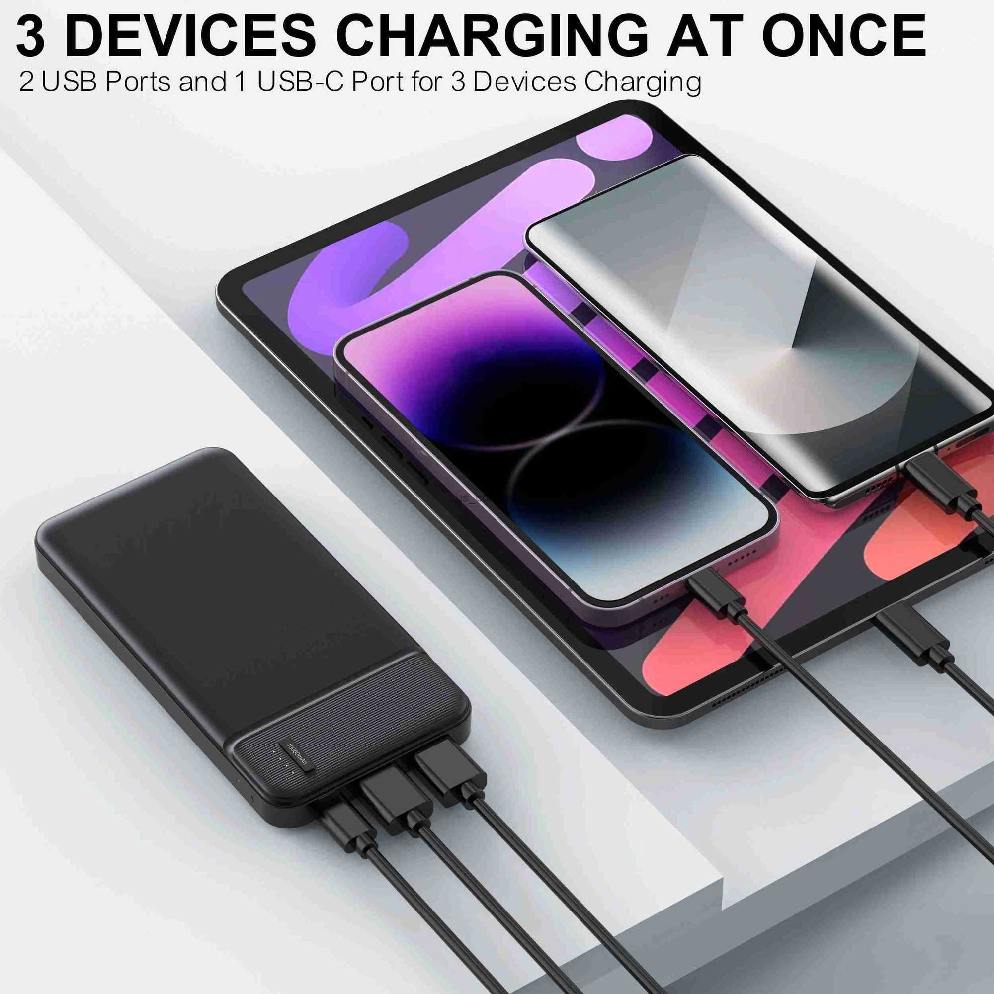 Portable Charger Power Bank 10000mAh PD 225W Battery Pack Slim Design 3 Outputs 2 Input Z250904