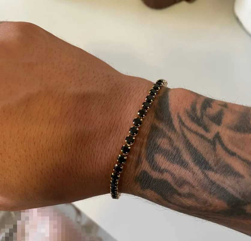 Fashion Silver Color Stainl Steel Chain Charms Tennis Bracelet CZ Cubic Zirconia Luxury Jewelry For Men Women GiftsXJ250904