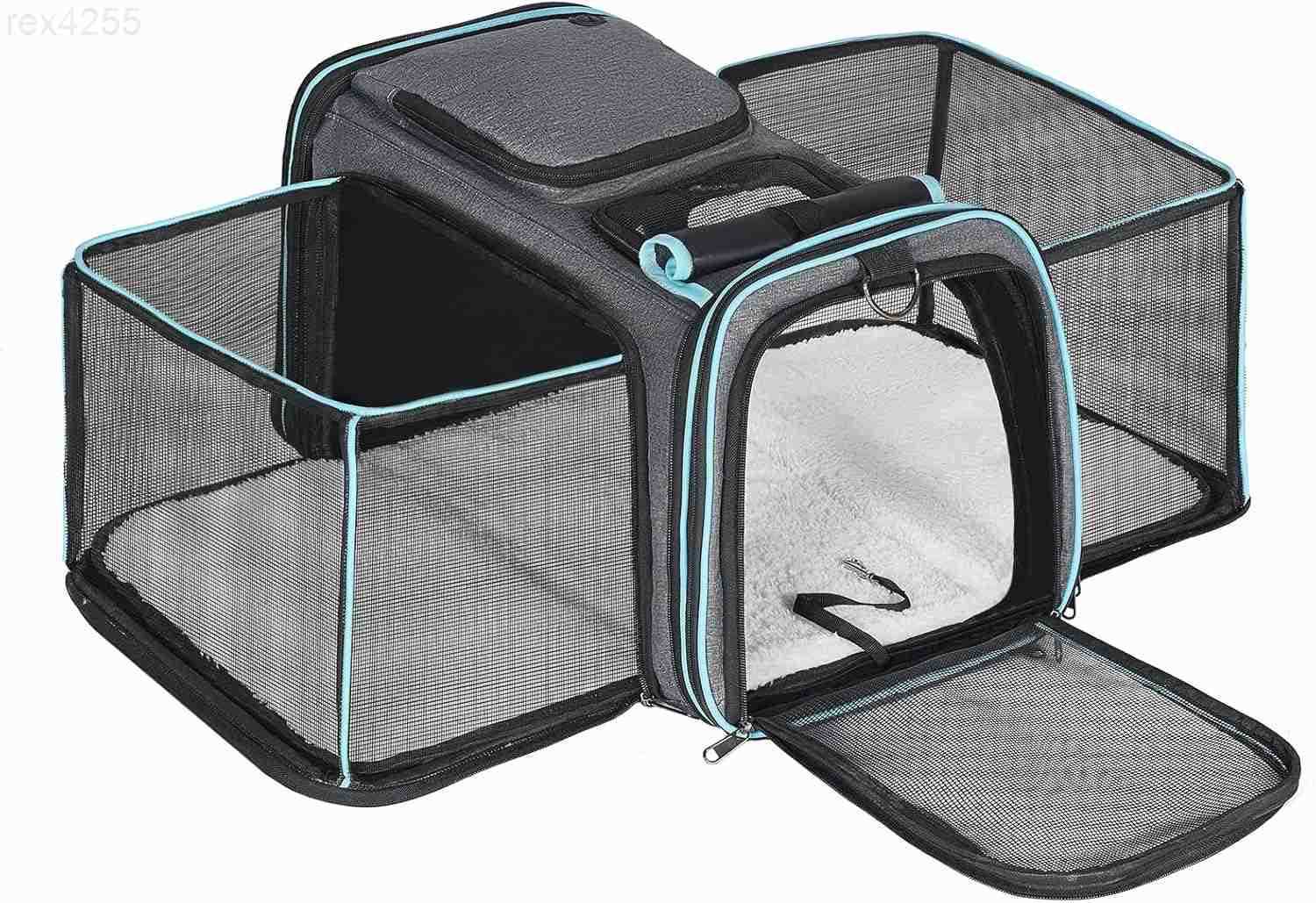Dog Cat Carrier Airline Approved Soft Pet Carrier Breathable Collapsible Design Ideal for Small Dogs Cats Rabbits and Other Small Animals Larger ExW25
