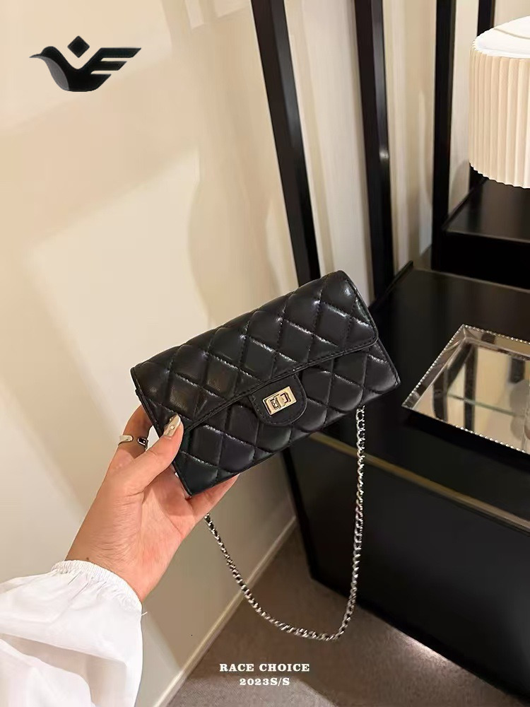 Feiyan Free Shipping New Designer Bag Luxury Shopping Bag Small Square Bag Classic Versatile Black Chanel Style Phone Bag Women's Wallet