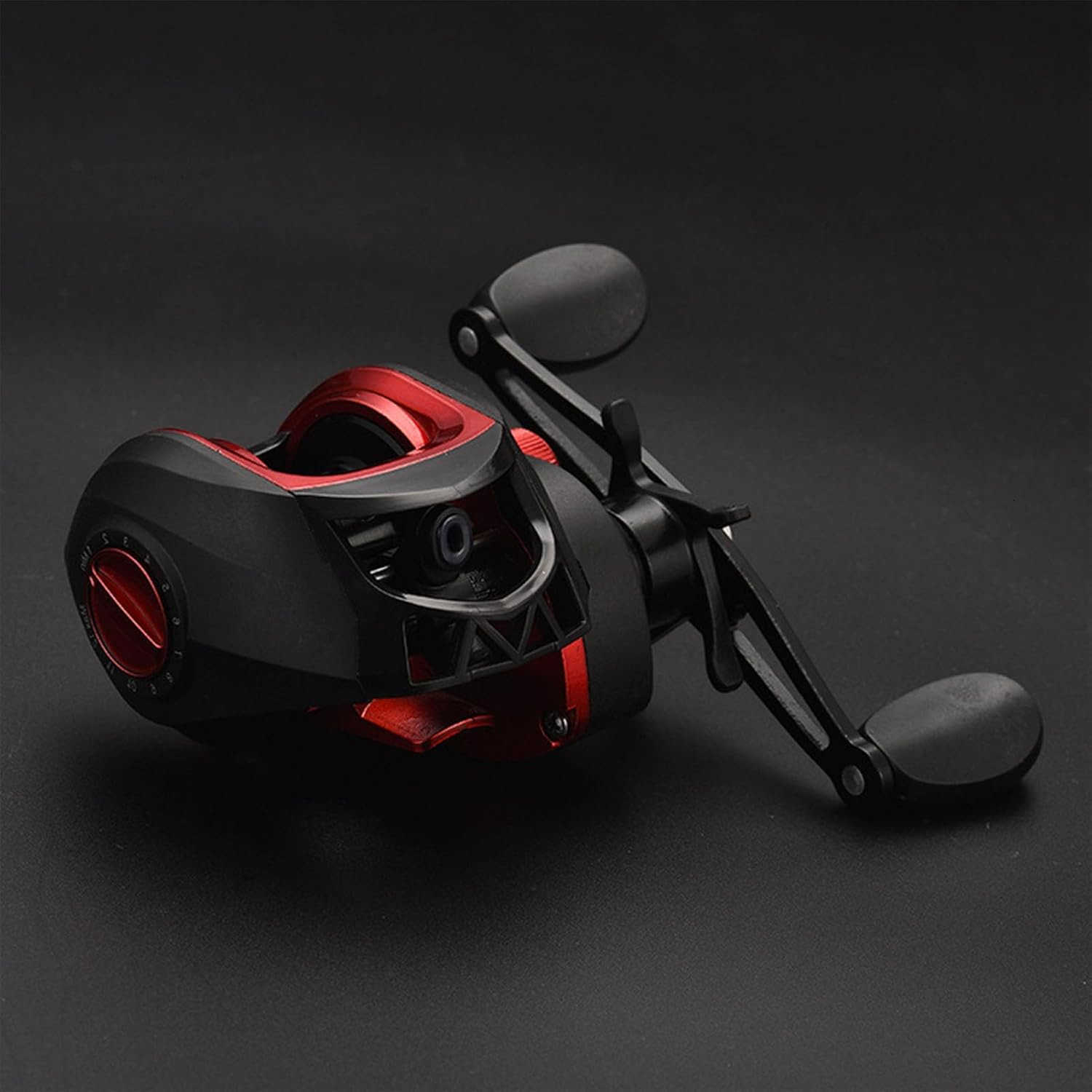 Metal Baitcasting Reel Long Cast Spool 721 Gear Ratio Baitcaster Fishing Reel for Saltwater Freshwater Anglers W250904