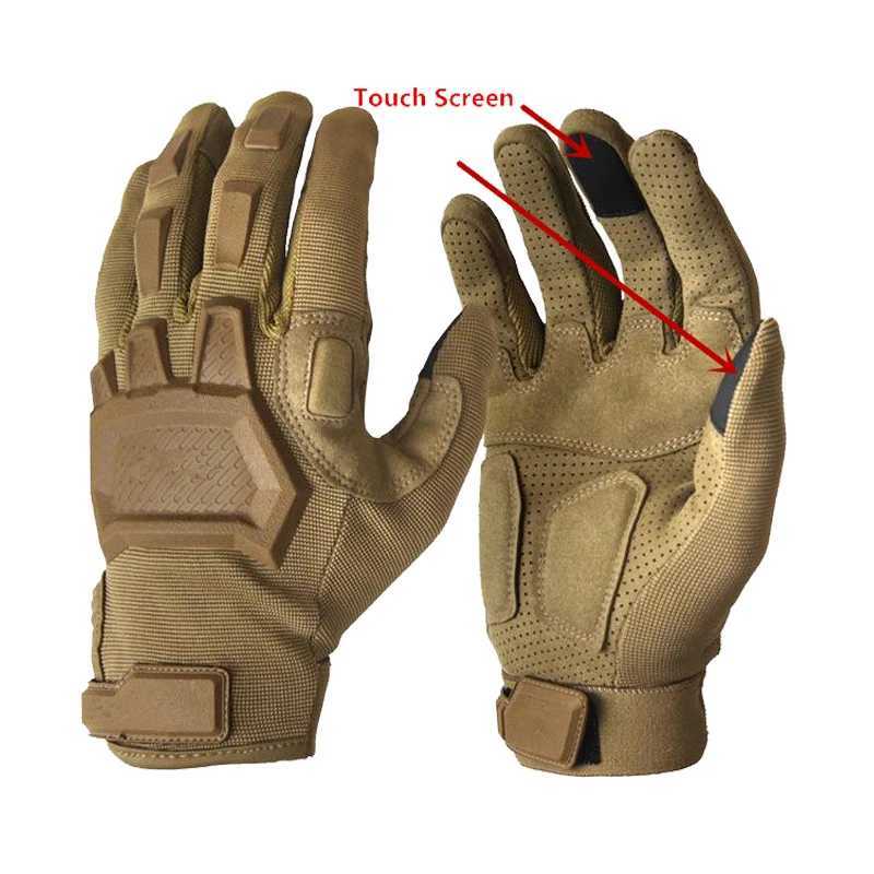 Mens Outdoor Special Forces Full Finger Gloves Antiskid Bicyc Gloves Wearab Gym Touch Screen GlovesXJ250904