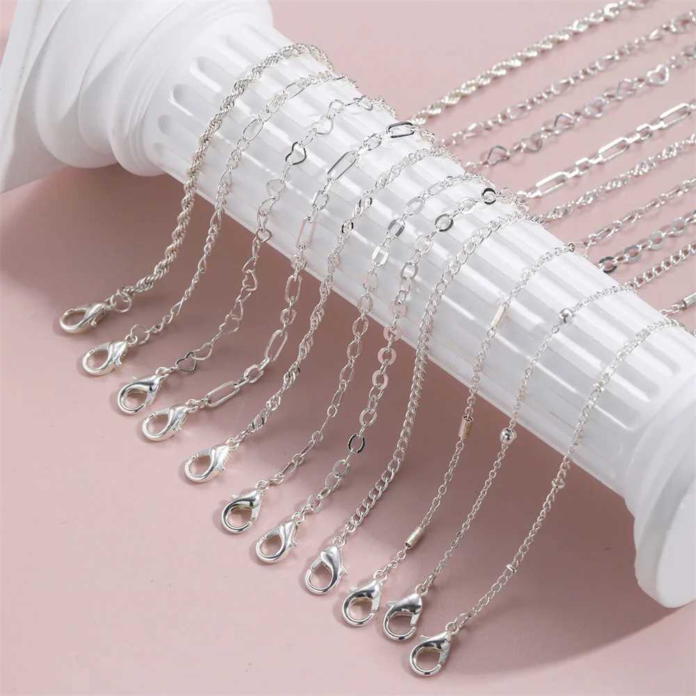 Maximum 11PCS Set Simple Stackable Silver Color Metal Chain Bracelets for Women Vintage Chic Heart Chain Bracelet Set Jewelry W250904