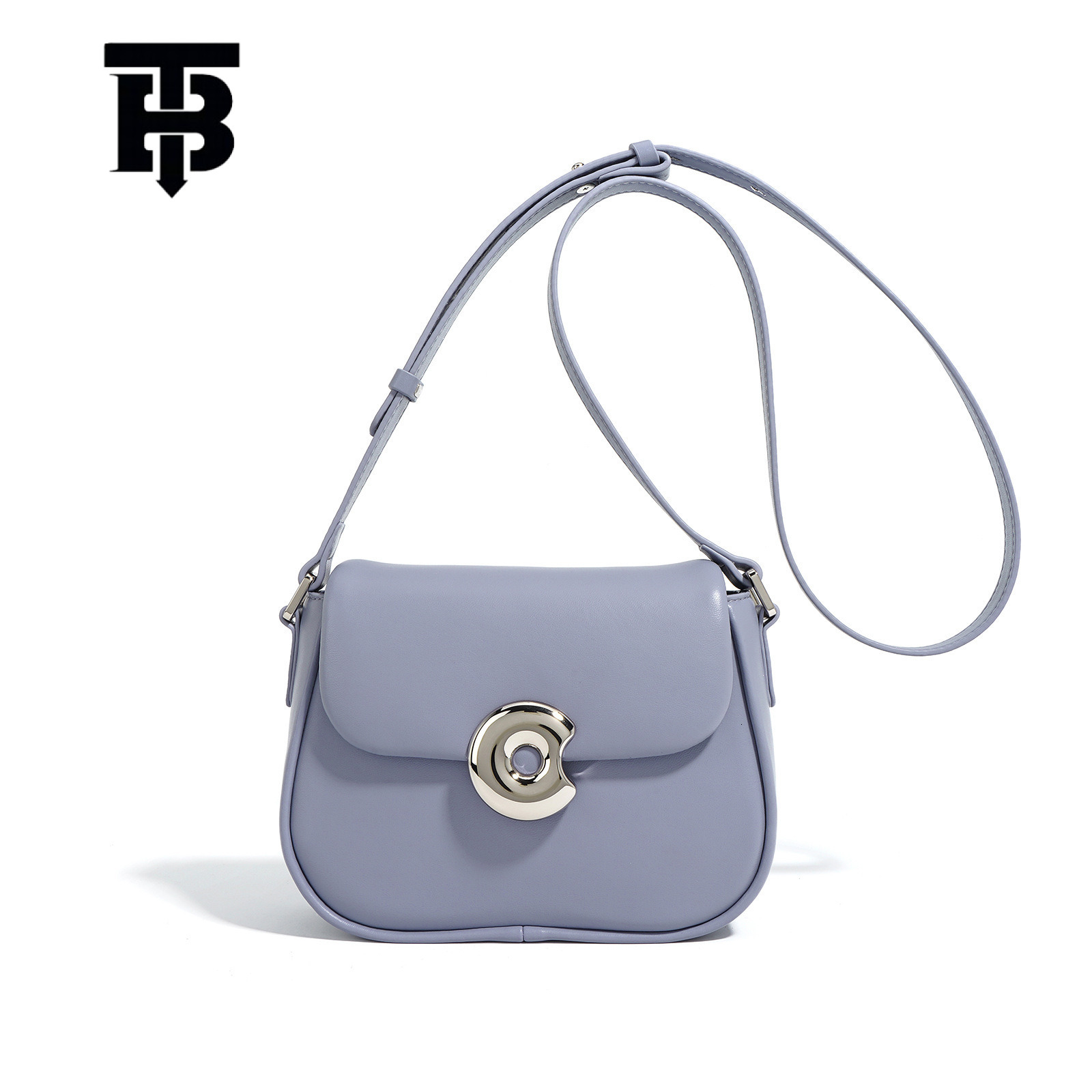 TB BHULAMTE New Genuine Leather Saddle Designer s bag Bag Crossbody Trendy Bag Niche Texture Shoulder Bag Commuter Versatile Phone Crossbody Bag