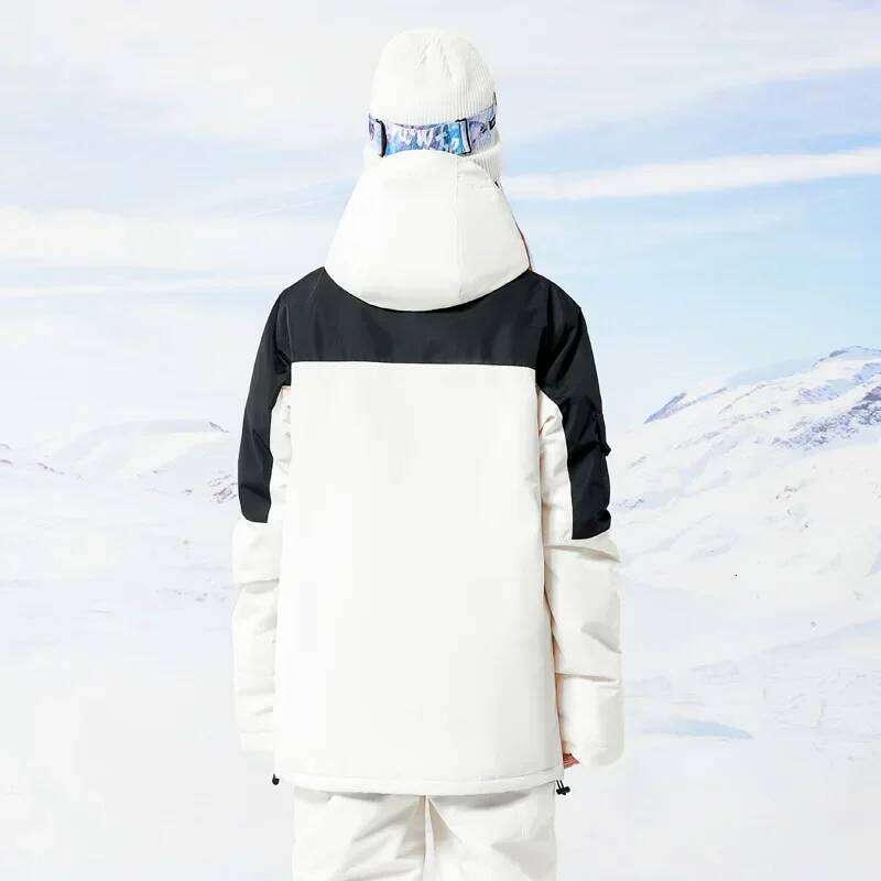 Ski Jackets Windproof Female Skiing Tracksuits 2025 Winter Snow Clothing Woman Hooded Warm Coats Outdoor Man Snowboard Outerwear