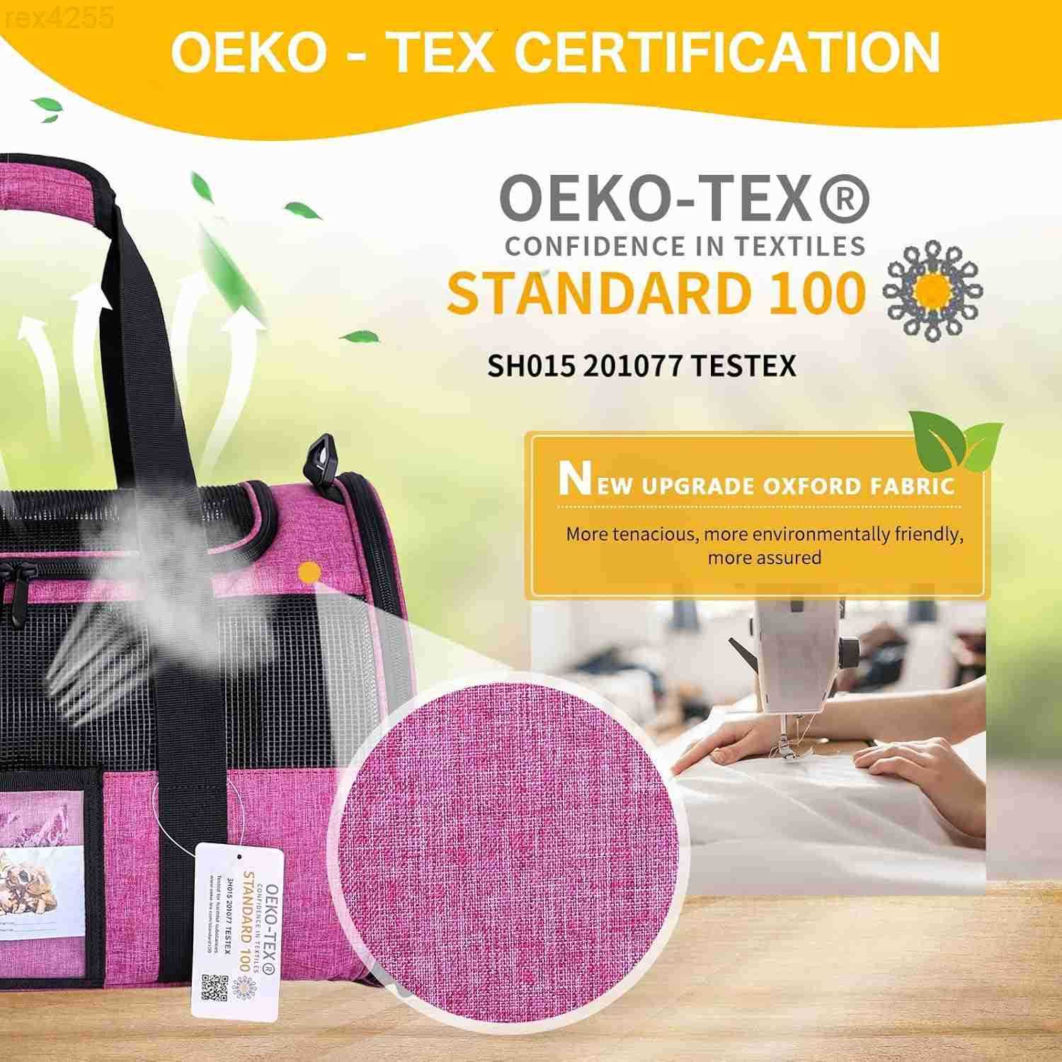 Cat Carrier Dog Carrier Pet Carrier Airline Approved for Small Dogs Kitten Carriers Under 15lb Collapsible Soft Sided TSA Approved Travel CarrierGreyW