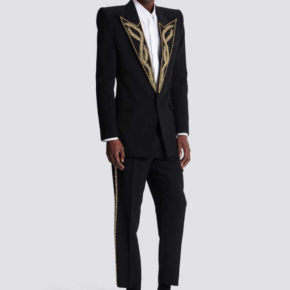 Modern Men Suits Slim Suits 2 Pieces Blazer Pants Peaked Lapel Office Wear Formal Business Party Blazer Customized