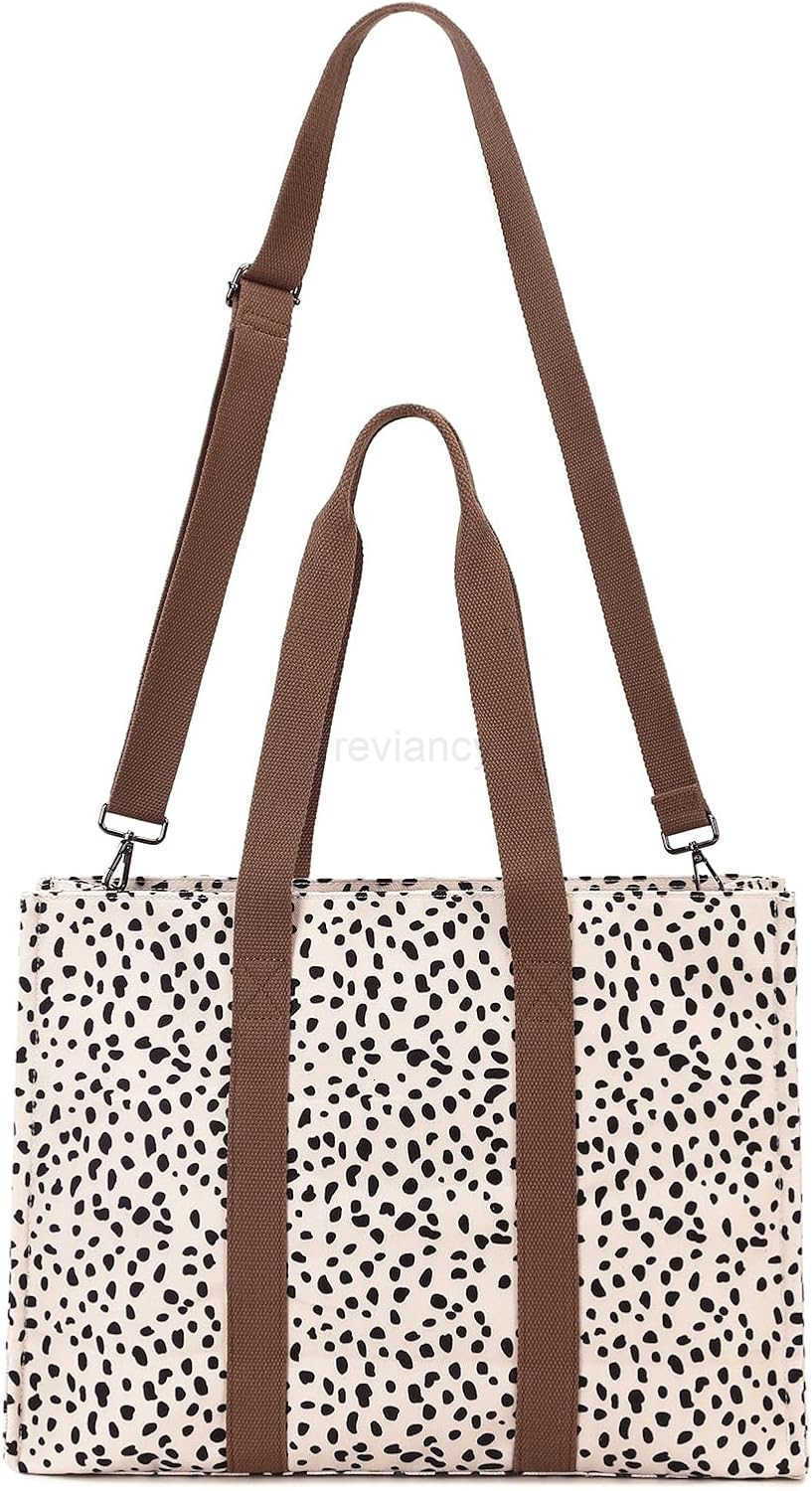 Tote Bag for Women Work 156 inch Canvas Shoulder Bags Computer Messenger Purse Teacher Handbag Office BriefcaseW250904