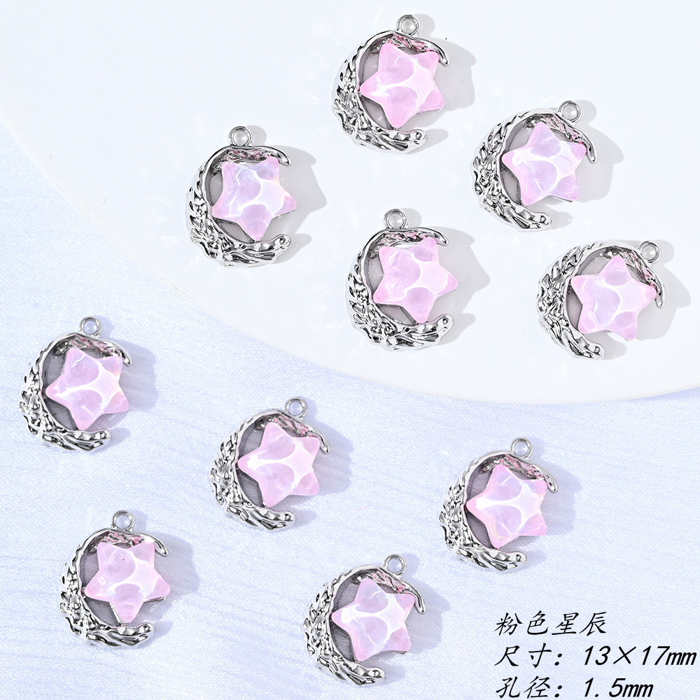 Alloy Pendant Inlaid With Diamonds Silver Jewelry Heart Wreath Moon Metal DIY Accessories Bracelet Necklace Designer Luxury Free Shipping Handmade Mat