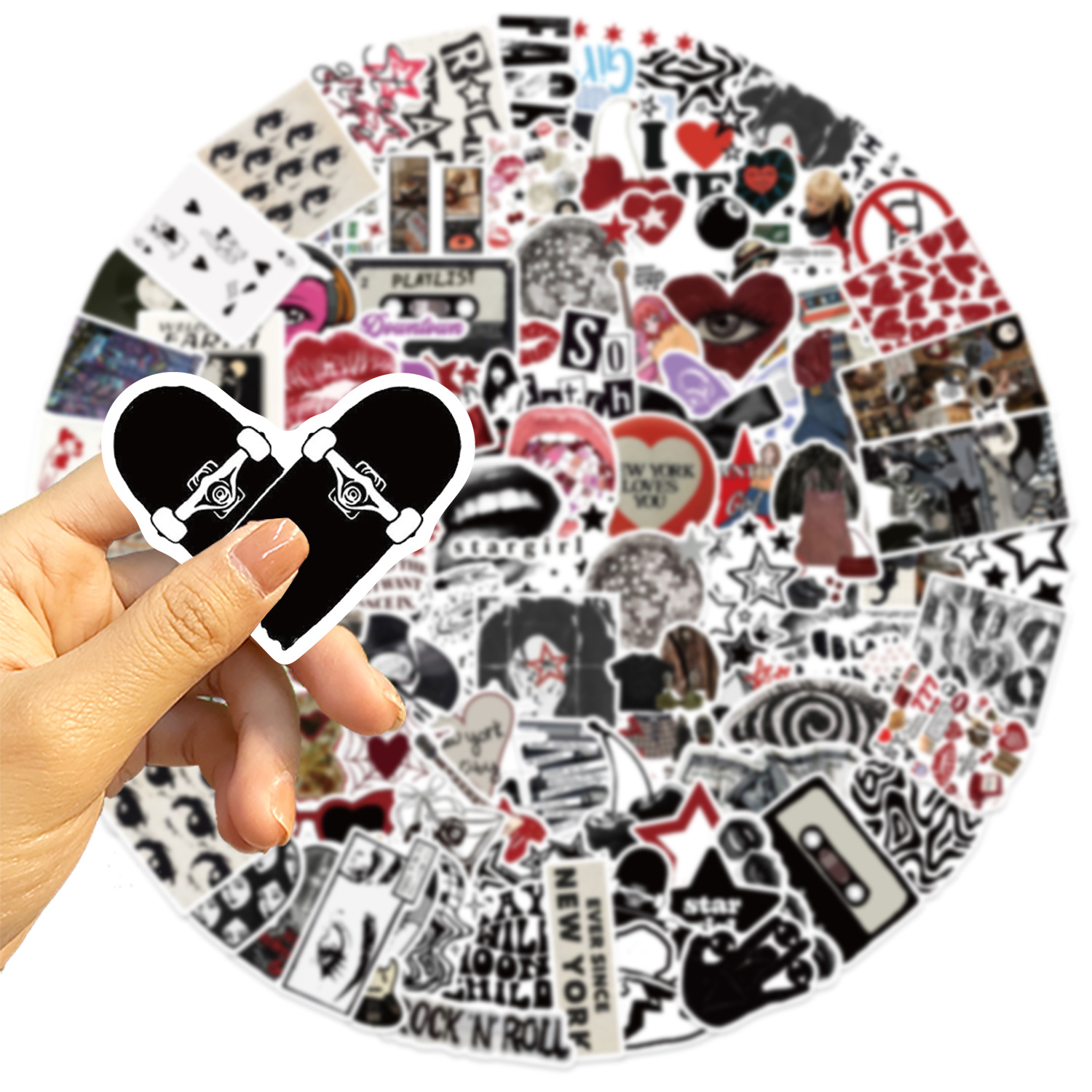 100pcs Y2K DIY Sticker Cute Decales for Graffiti Skateboard Snowboard Laptop Luggage Motorcycle Home Decoration Best Gifts for Kids