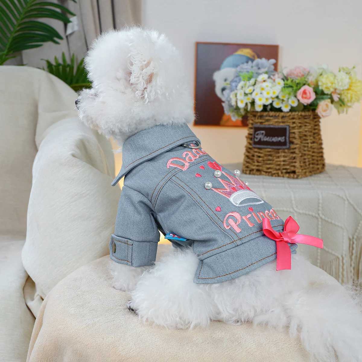 Little Princess et Pet Clothes Dog Cat Antihair Loss Summer Blue Handsome Towable Vest W250904