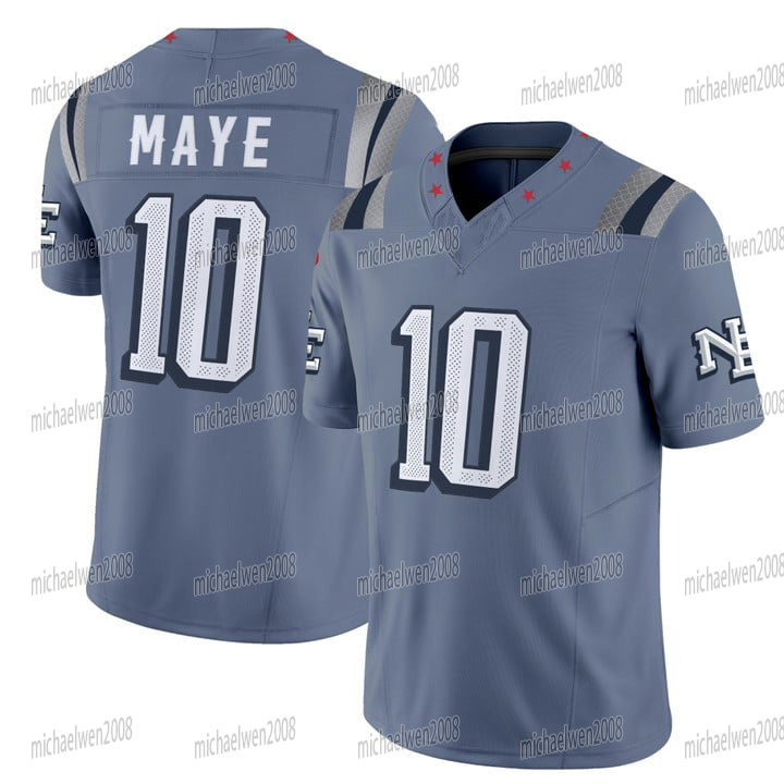 Drake Maye Patriot 2025 Rivalries Gothic Football Jersey Tom Brady Christian Gonzalez TreVeyon Henderson Will Campbell Stevenson Diggs Demario Douglas