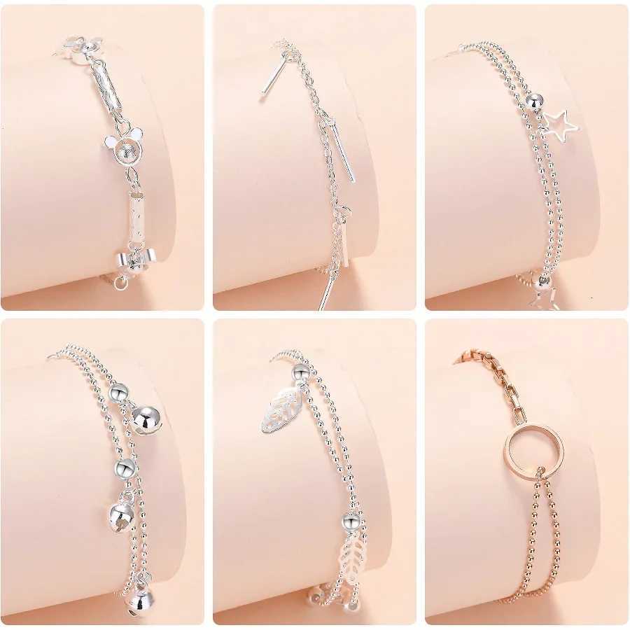 SAIYE 925 Sterling Silver Women Heart Star Chain Bracelet For Women Luxury Jewelry Jewellery Gifts ChristmasXJ250904