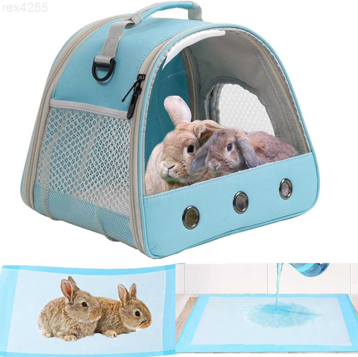 Travel Carrier Bag with Absorbent Pad Set Pee Pad with LeakProof QuickDry Design for Guinea PigPortable Bearded Dragon Bag for Sugar GliderHedgehogRat