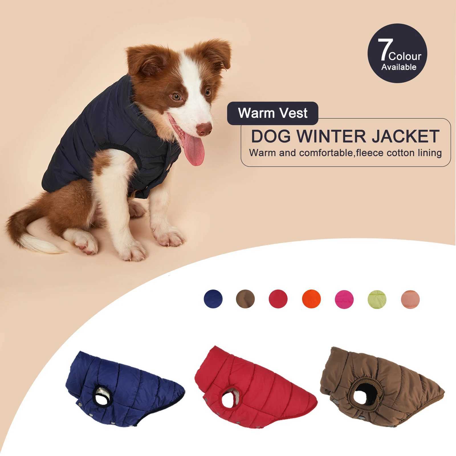 Winter Dog Clothes Outdoor Cold Proof Warm Dog et with Fleece Cotton Lining Chihuahua French Bulldog Puppy Clothing Coat W250904