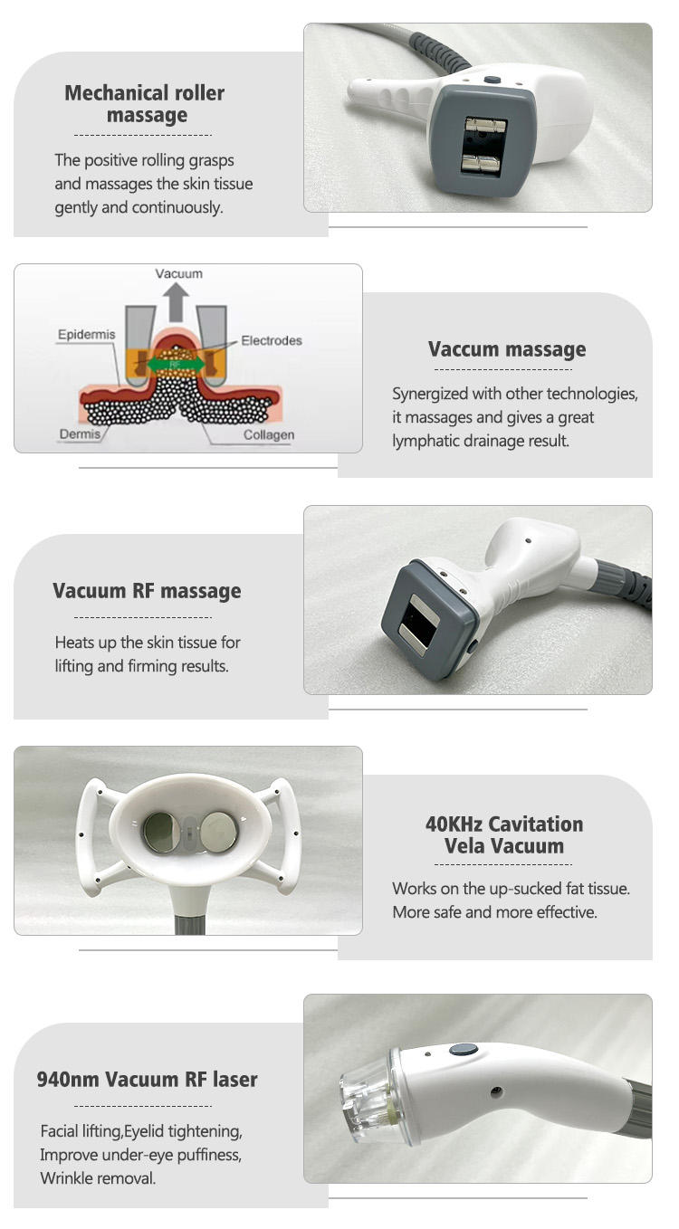 4 in 1 Body Shaping Slimming Vacuum Roller Smooth Shape Face Lift Firming Skin Rejuvenation Firming Massager Machine