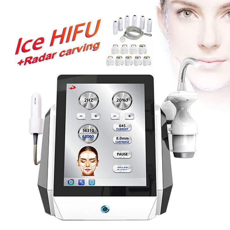 2 In 1 High Quality Painless Wrinkle Removal Anti Aging Face Lift Ice Hifu Frozen Hifu Body Slimming Aesthetic Instrument With Affordable Price