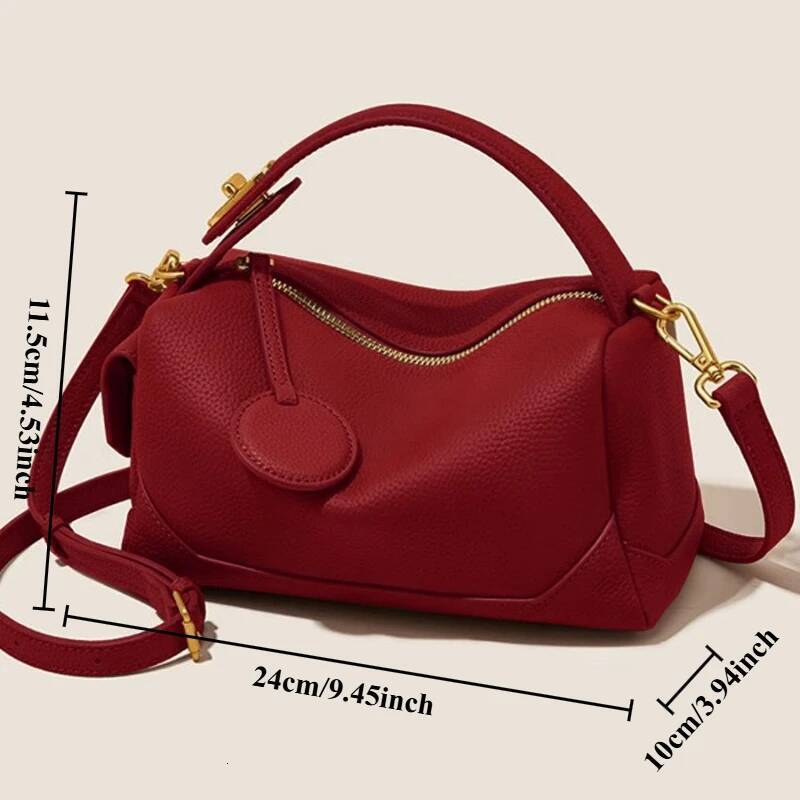 Vintage Red Pillow Women's 2025 New Niche Designer Single Shoulder Crossbody Bag Premium Hundred Commuter Tote Bags