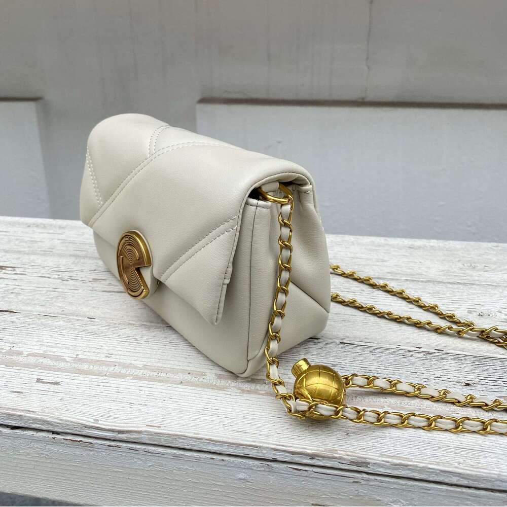 Cowhide Chain Small Square New Simple OL Style Single Shoulder Crossbody for Women Genuine Leather Bag designer bag B5