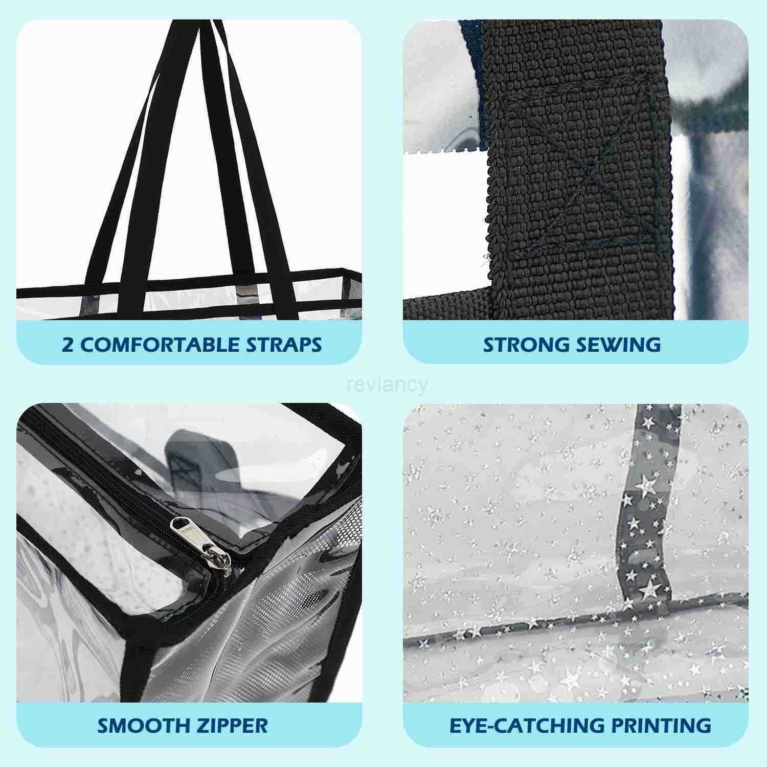 Bag for Women Large Pool Tote Cruise Vacation Essentials Zipper Closure Waterproof SandproofW250904