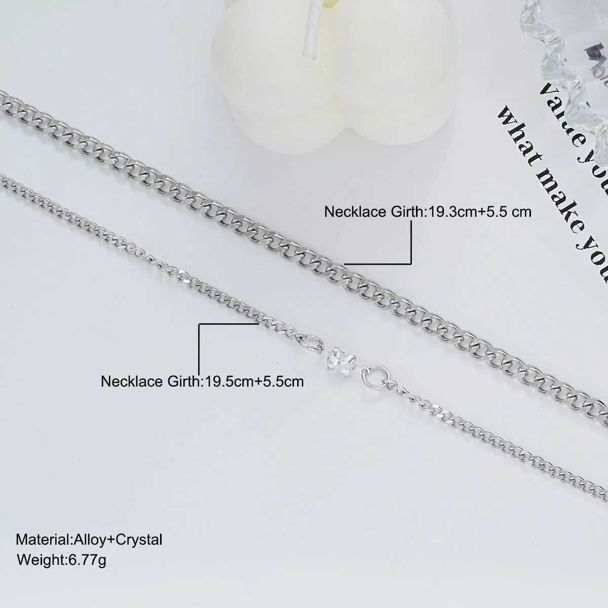 LATS 2PCS Simple Fashion Bracelet Set for Couple Unisex Women Men Lover Crystal Heart Gold Color Chain Bracelets Trend Jewelry W250904