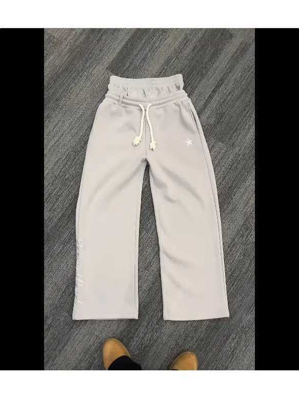 Double Waisted Sweatpants Men Y2k Baggy Sweatpants Drawstring Wide Leg Gym Workout Pants Loose Vintage Grunge PantsXJ250904