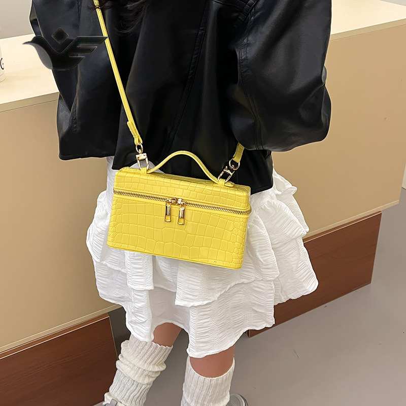 Feiyan Free Shipping New Designer Bag Luxury Shopping Bag High-end Handbag For Women Crocodile Pattern Box Bag Fashion Versatile Commuter Small