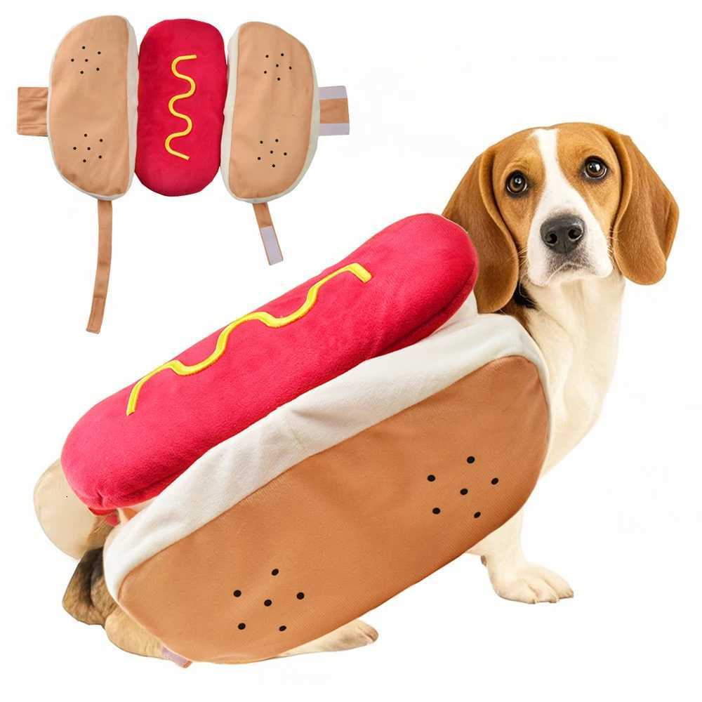 Halloween Dog Clothes Funny Hot Dog Shaped Pet Costume For Small Dogs Cats Adjustable Puppy Dress Up Dachshund Pug Party Suit W250904