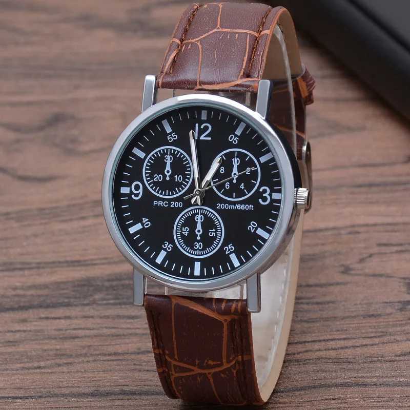 Casual Men Quartz Watches Round Dial Men Watch Elegant Quartz Watch Adjustable Faux Leather Strap High Accuracy Men Wristwatch X250904